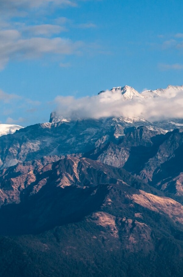 This is a mountain, vertical view